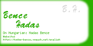 bence hadas business card